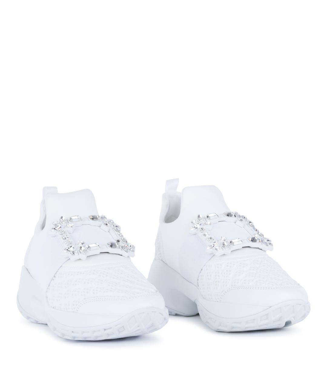 ROGER VIVIER Белые текстильные кроссовки, фото 2
