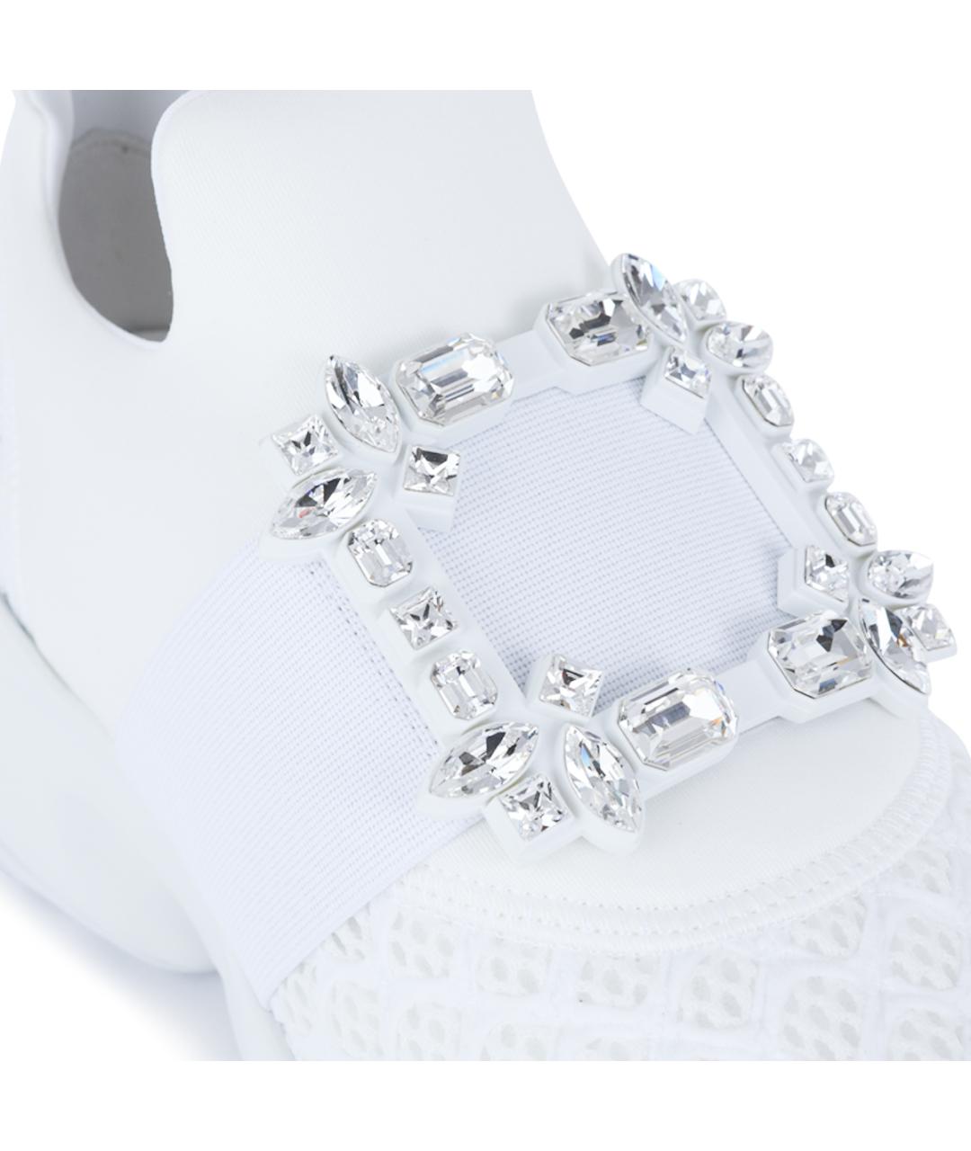 ROGER VIVIER Белые текстильные кроссовки, фото 4