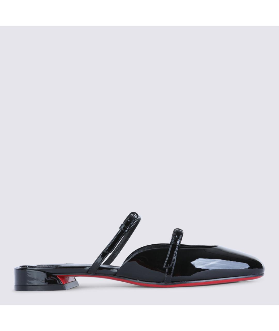 CHRISTIAN LOUBOUTIN Черные мюли из лакированной кожи, фото 2