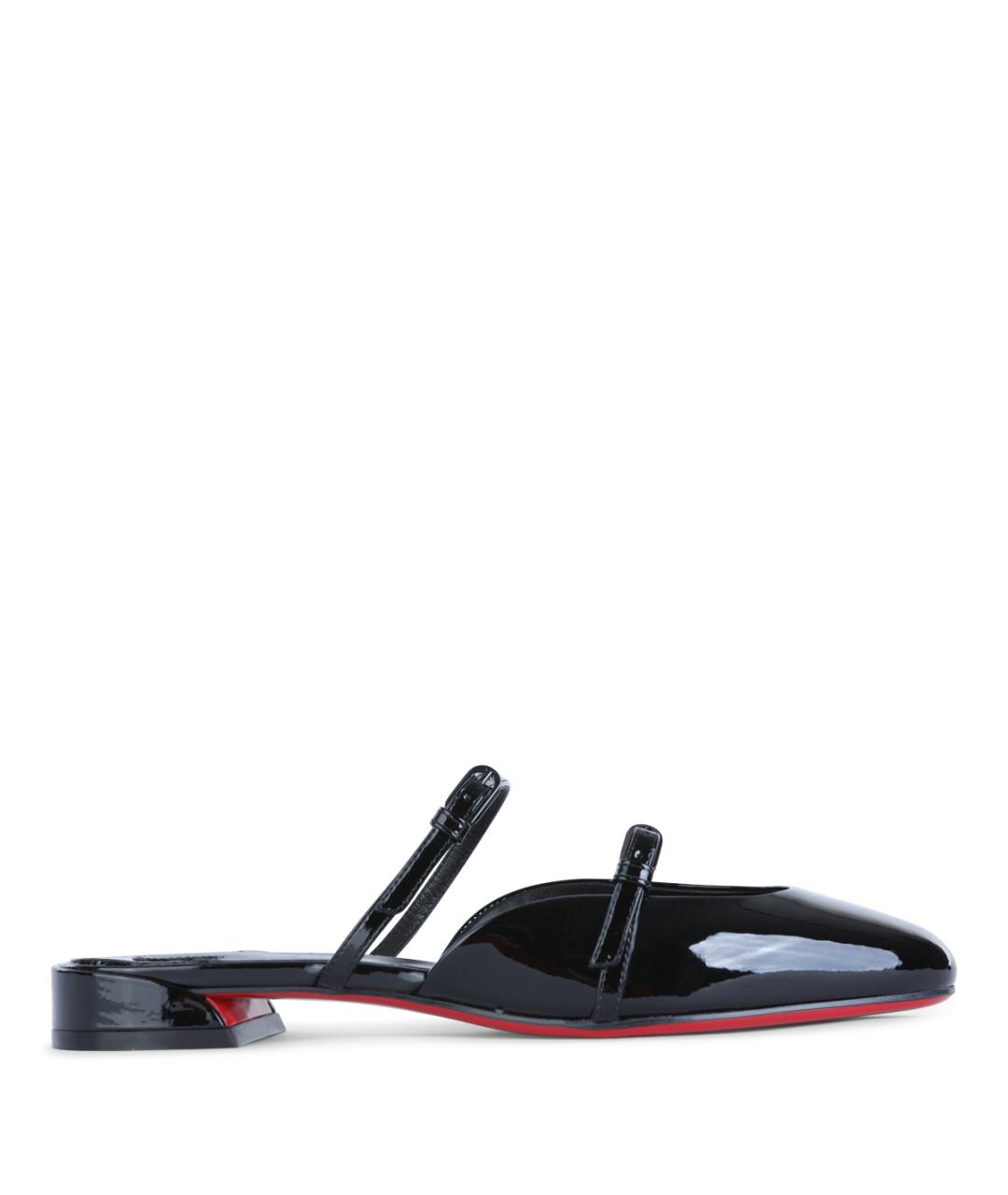 CHRISTIAN LOUBOUTIN Черные мюли из лакированной кожи, фото 1