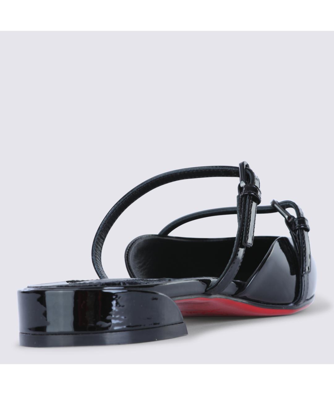 CHRISTIAN LOUBOUTIN Черные мюли из лакированной кожи, фото 4