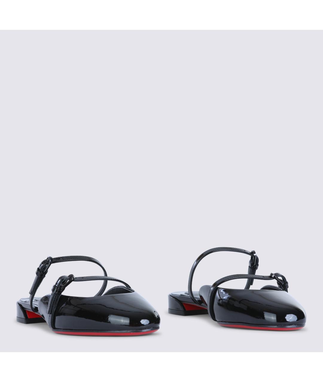 CHRISTIAN LOUBOUTIN Черные мюли из лакированной кожи, фото 3
