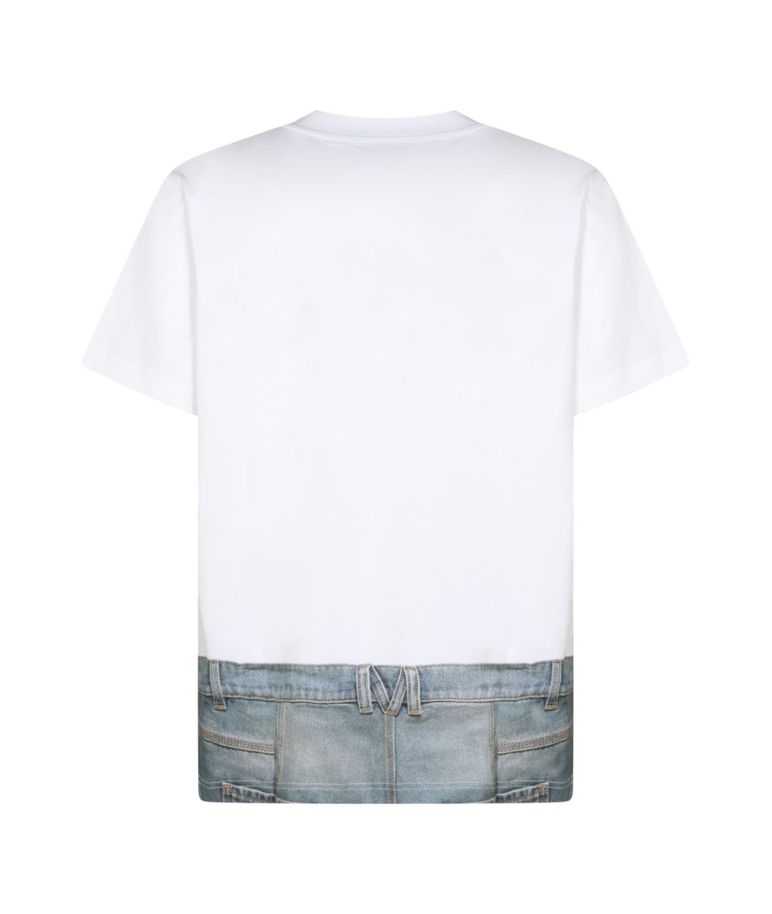 MOSCHINO Белая хлопковая футболка, фото 2