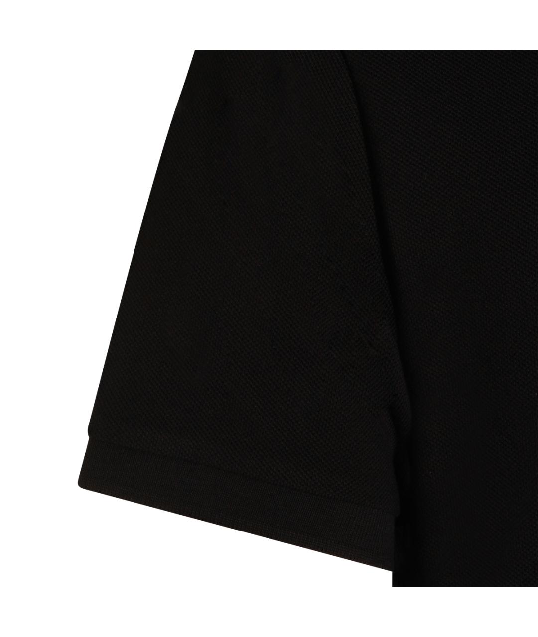 Ami Paris Черное хлопковое поло с коротким рукавом, фото 4