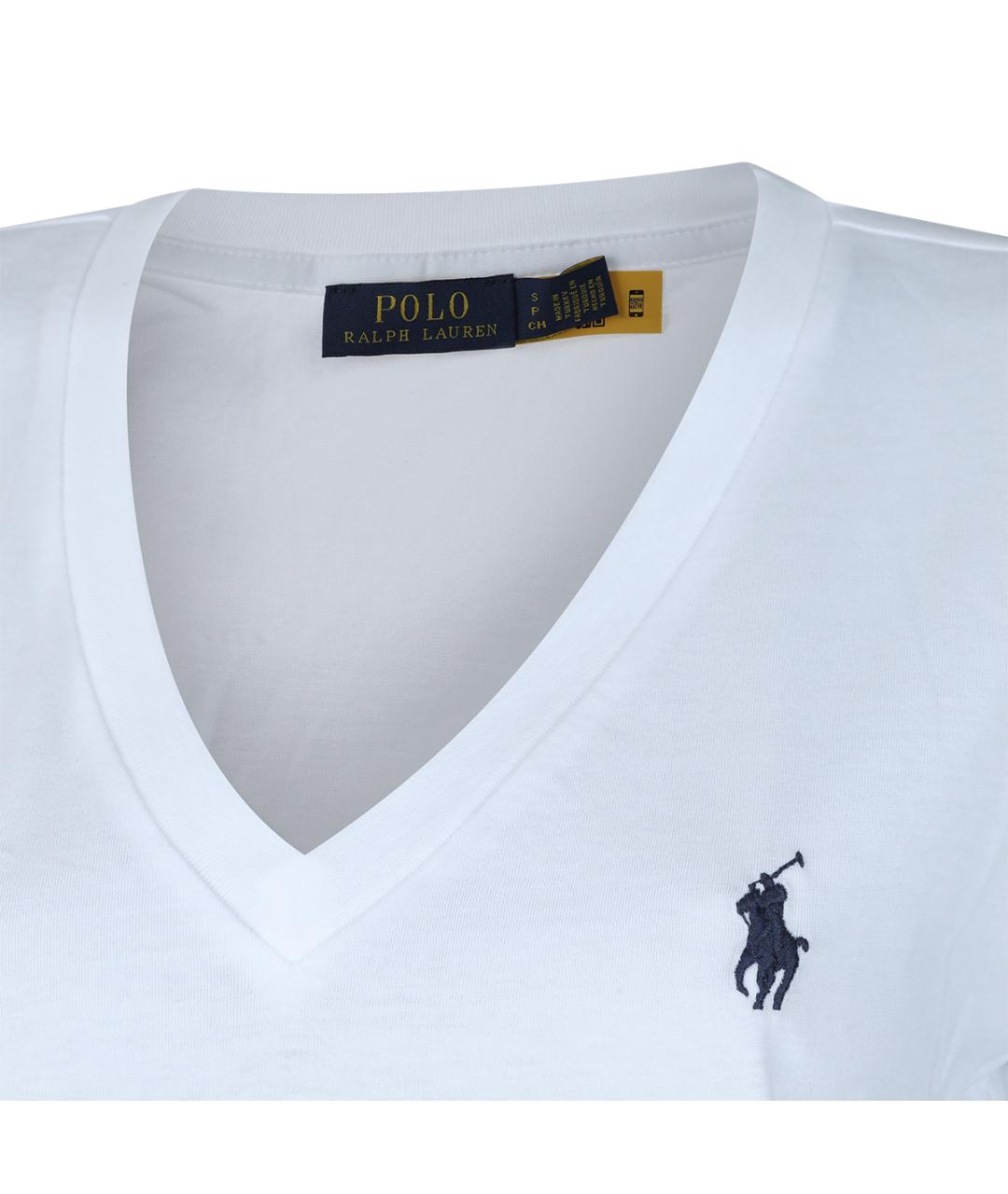 POLO RALPH LAUREN Белая хлопковая футболка, фото 3