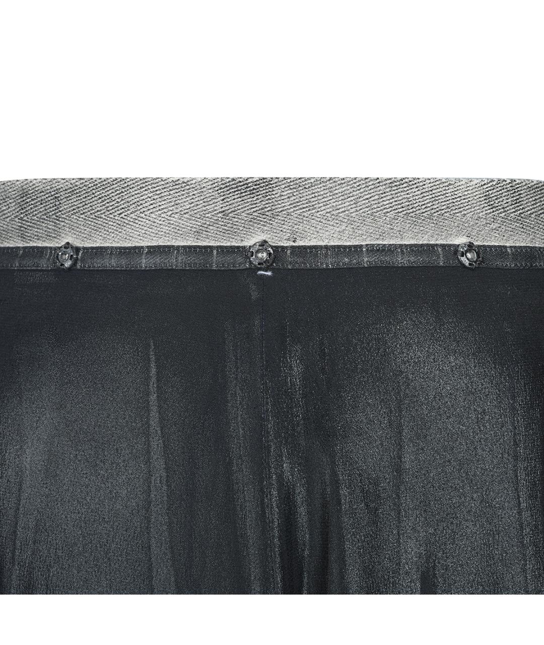 MAISON MARGIELA Темно-синяя ацетатная юбка миди, фото 3