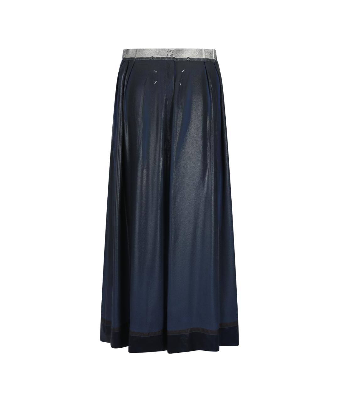 MAISON MARGIELA Темно-синяя ацетатная юбка миди, фото 2