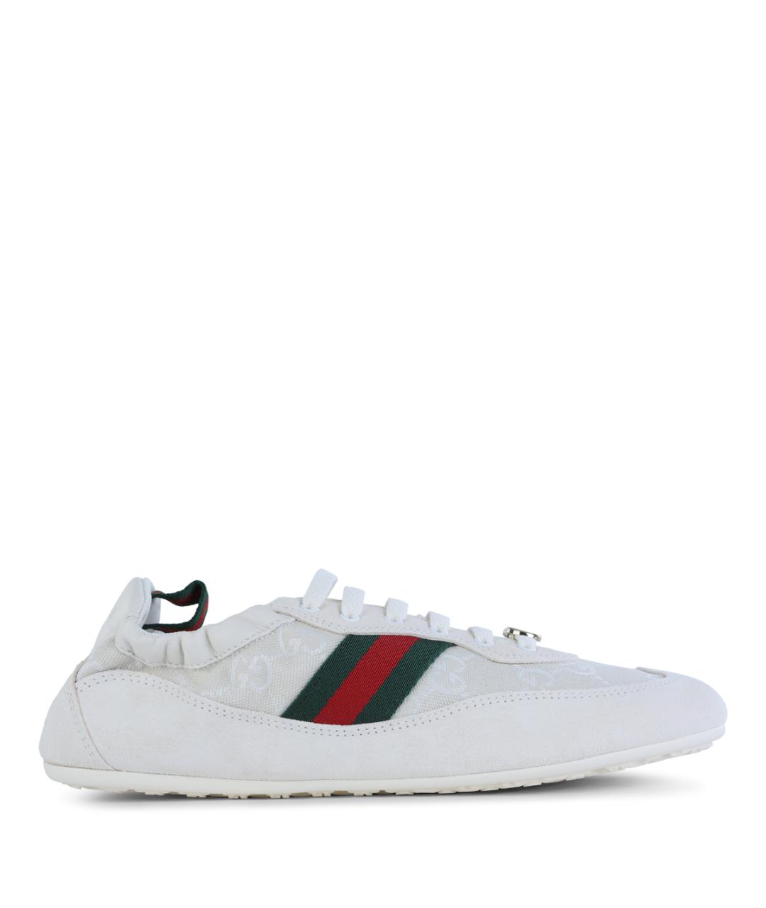 GUCCI Белые кожаные кроссовки, фото 1