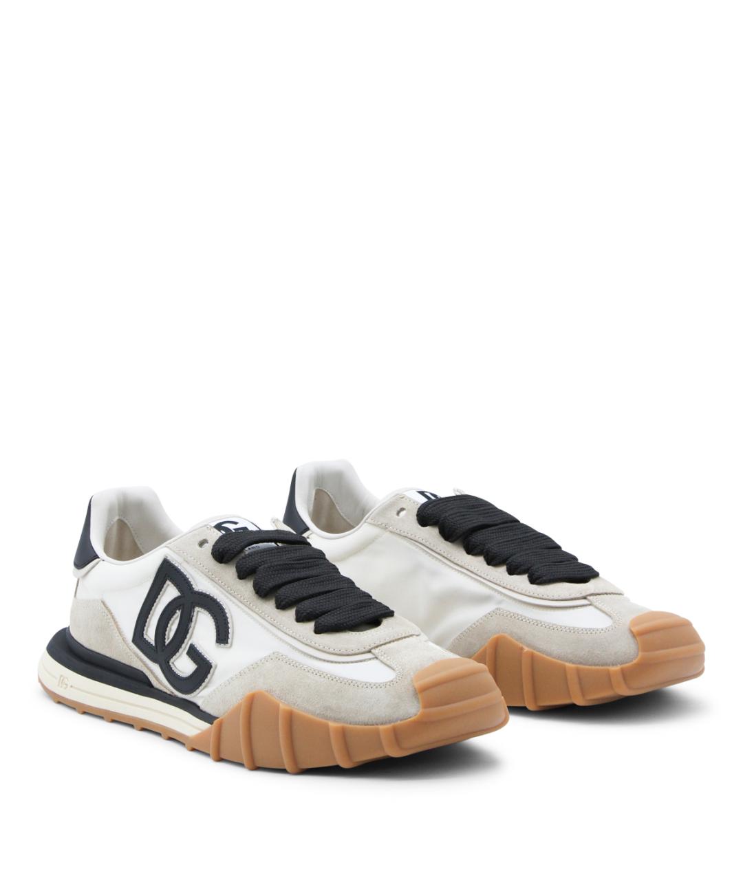 DOLCE&GABBANA Мульти текстильные низкие кроссовки / кеды, фото 2