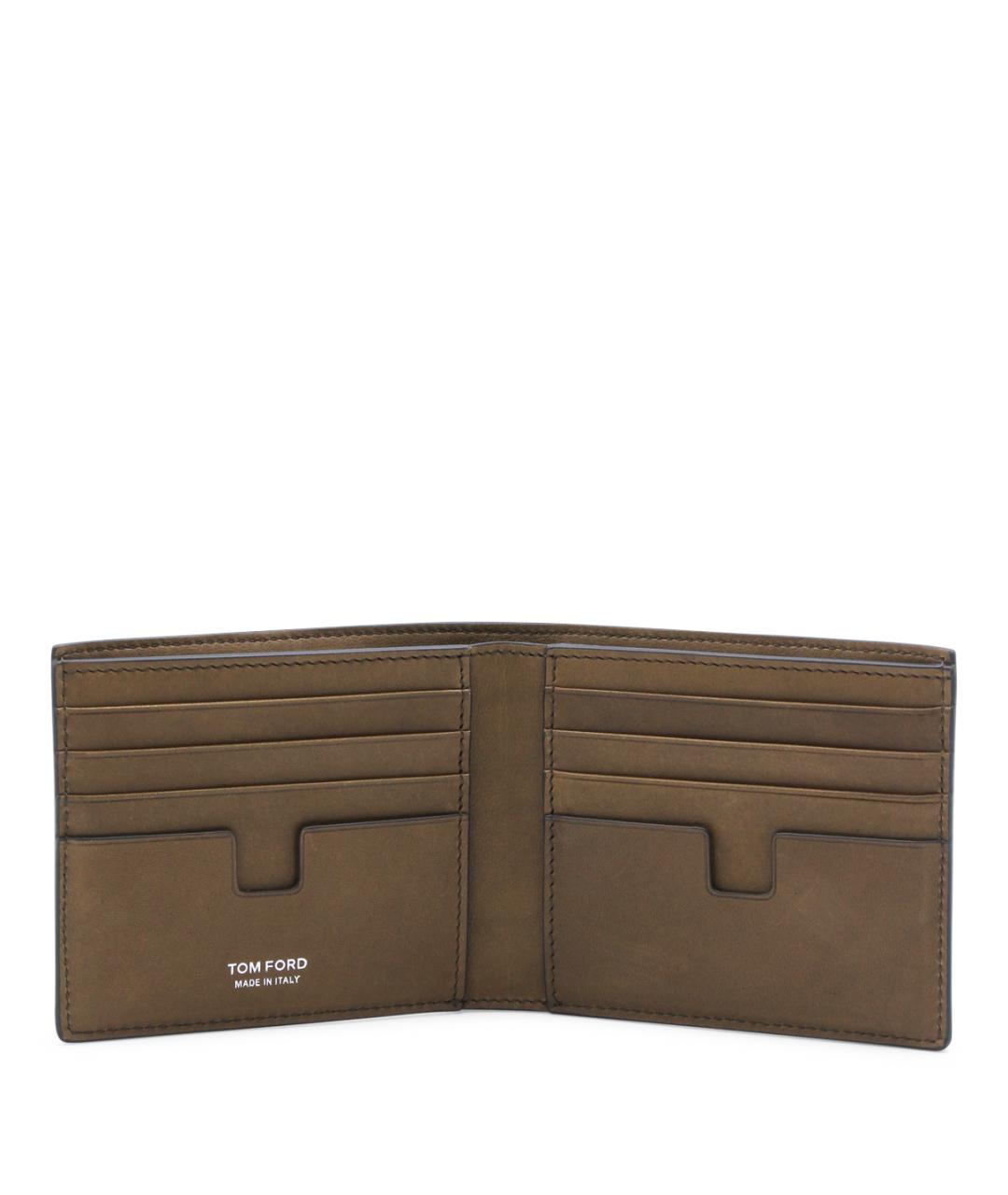 TOM FORD Коричневый кожаный кошелек, фото 3