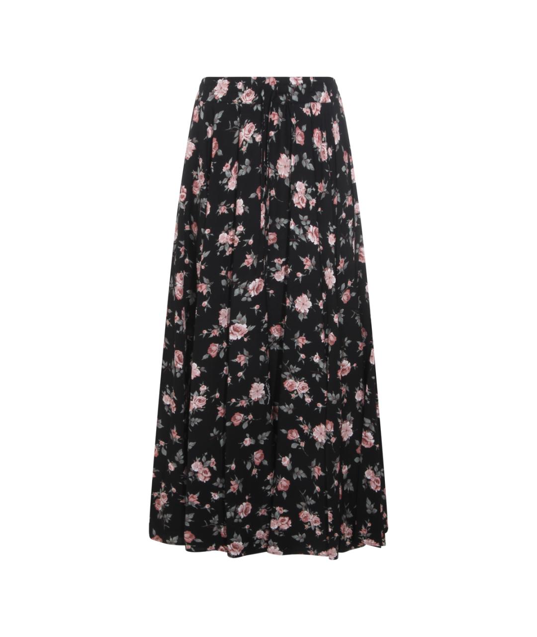 DOLCE&GABBANA Черная шелковая юбка миди, фото 1