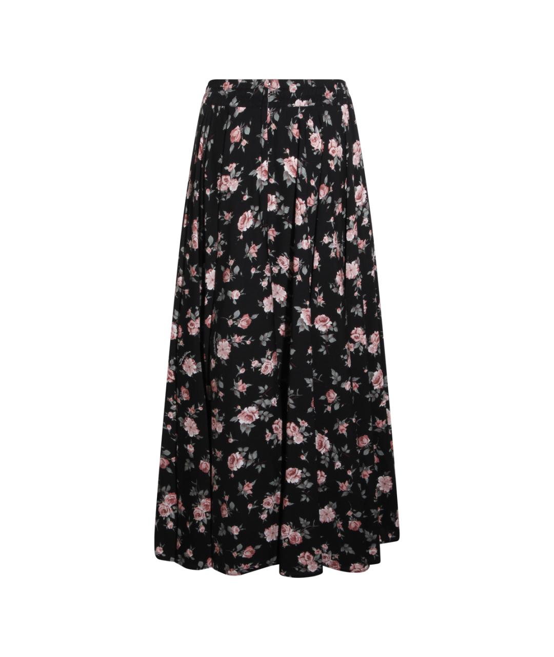 DOLCE&GABBANA Черная шелковая юбка миди, фото 2