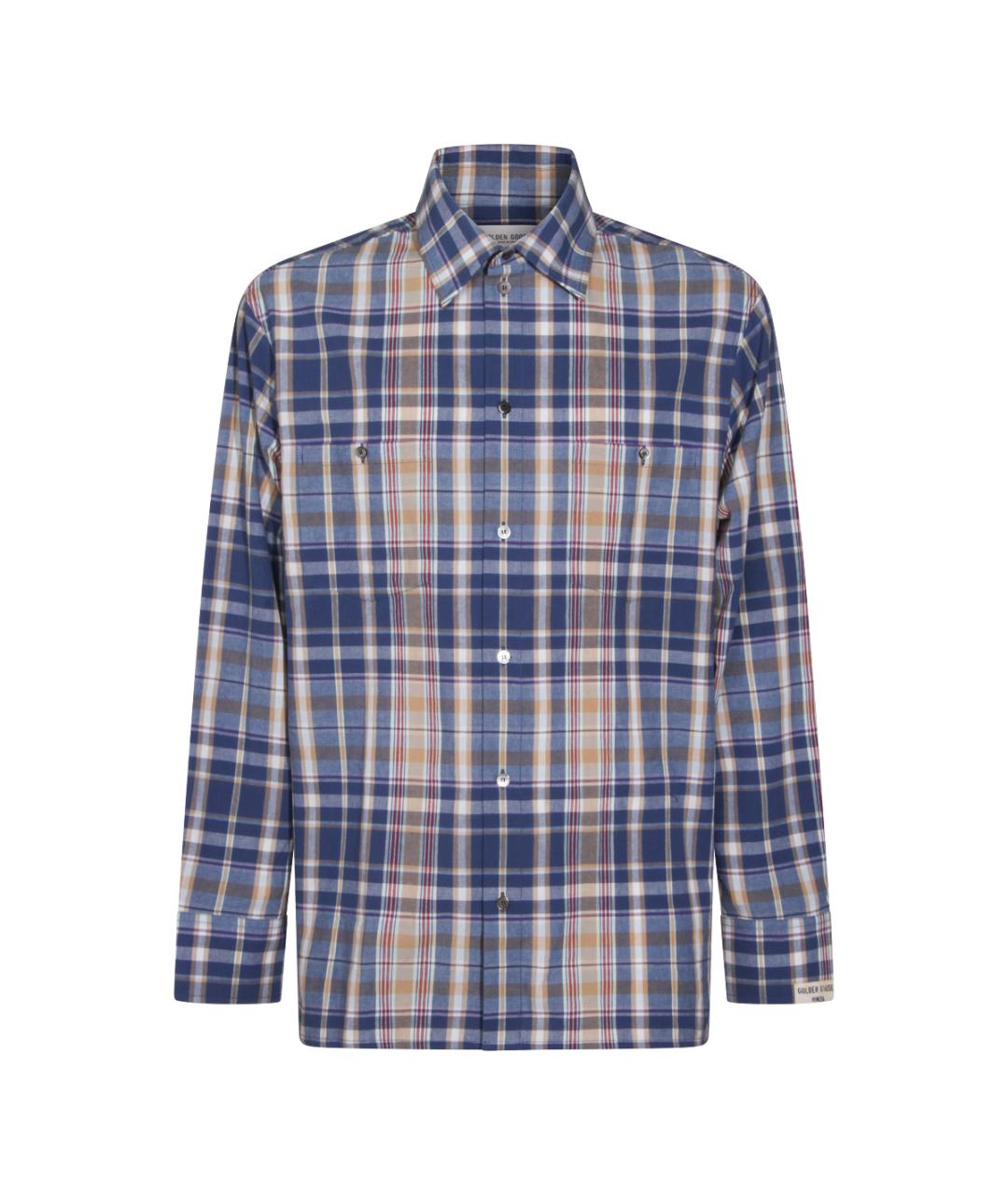 GOLDEN GOOSE DELUXE BRAND Синяя хлопковая кэжуал рубашка, фото 1