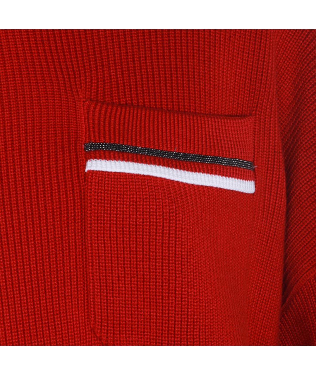BRUNELLO CUCINELLI Красный хлопковый джемпер / свитер, фото 3