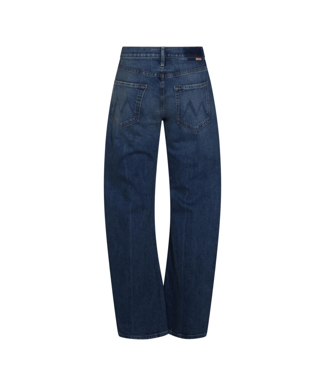 MOTHER Синие хлопковые прямые джинсы, фото 2