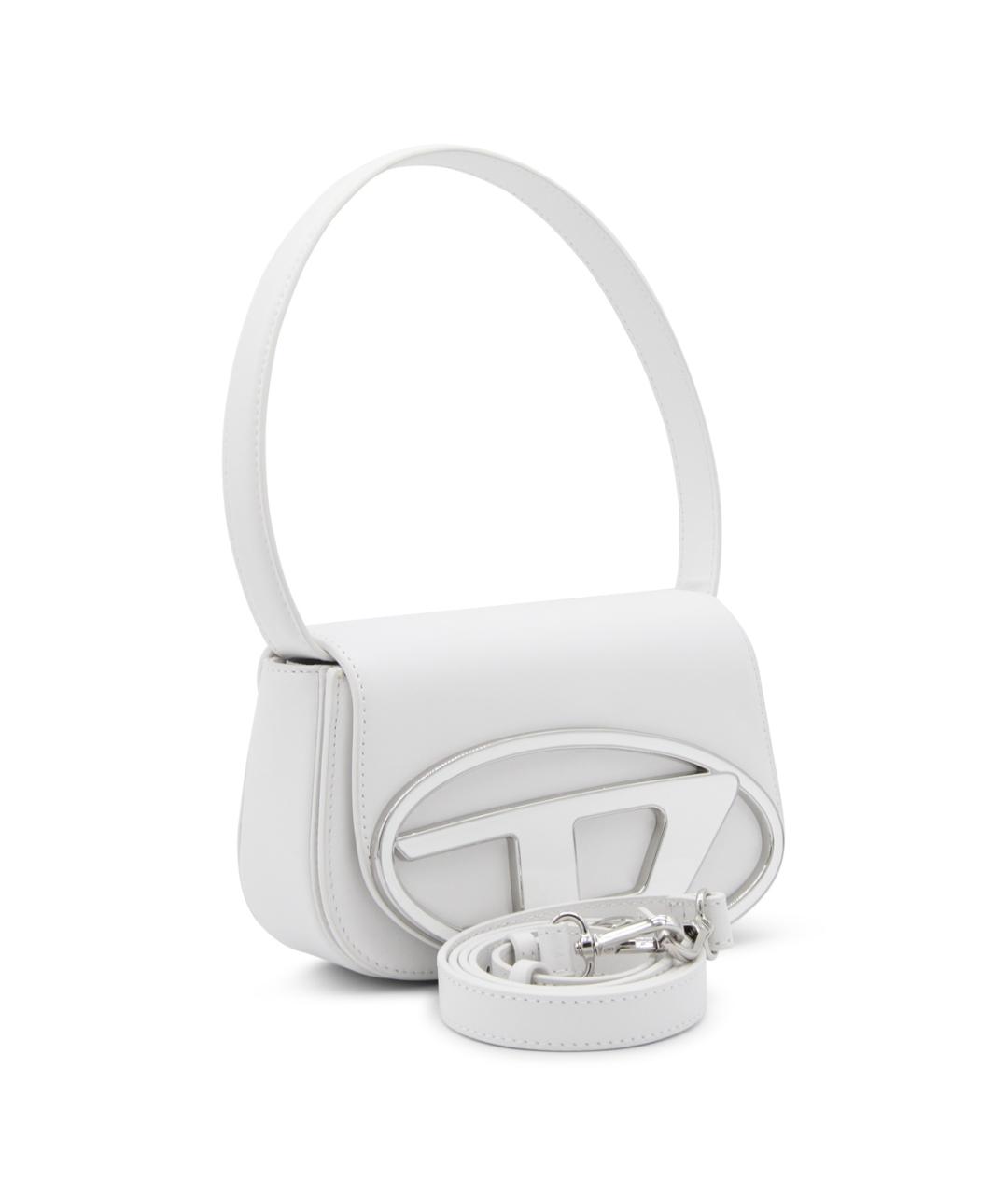 DIESEL Белая кожаная сумка через плечо, фото 2