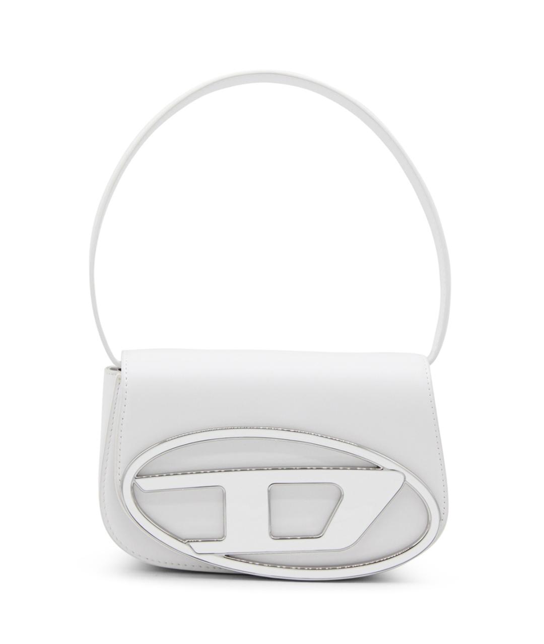 DIESEL Белая кожаная сумка через плечо, фото 1