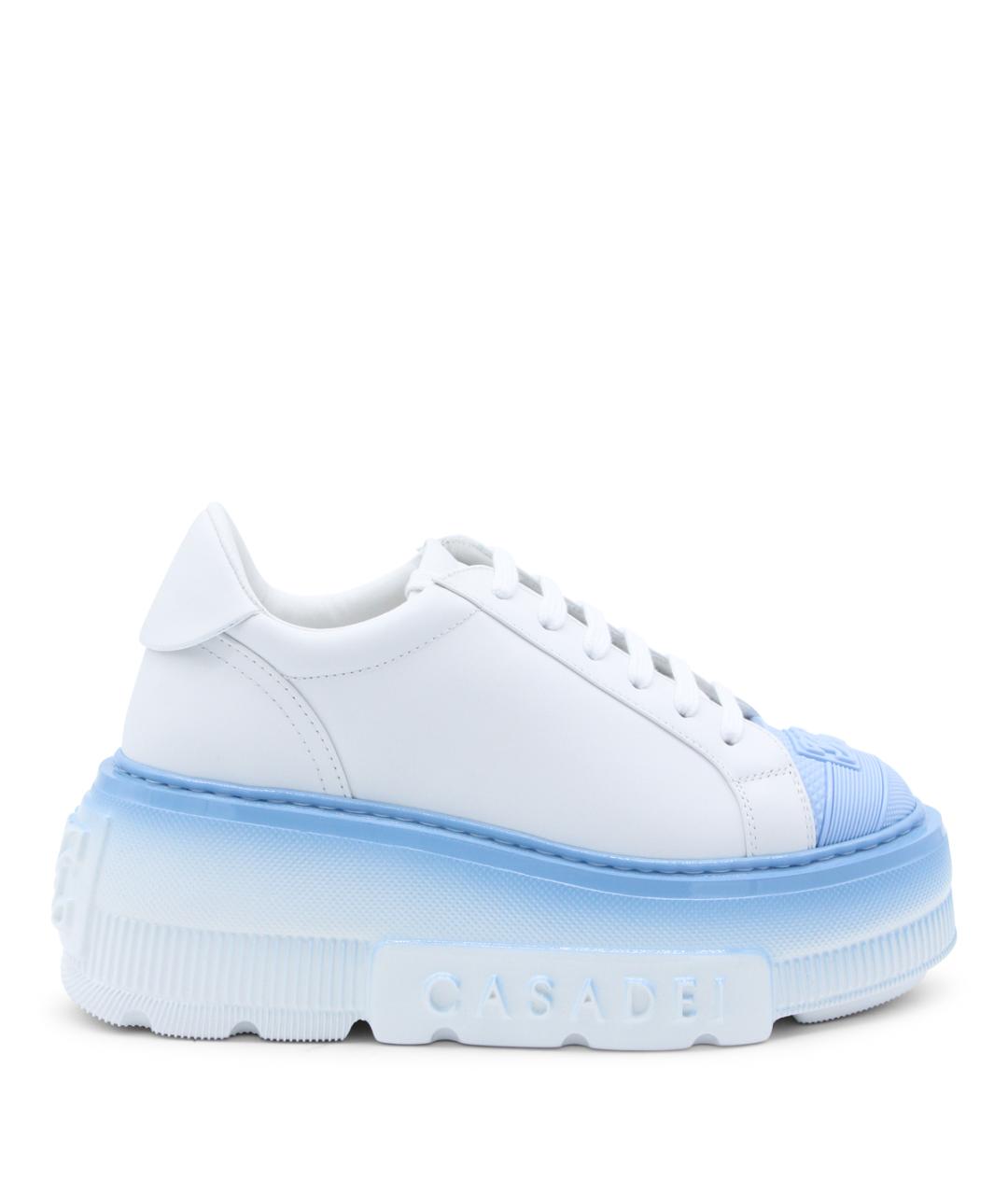 CASADEI Белые кожаные кроссовки, фото 1