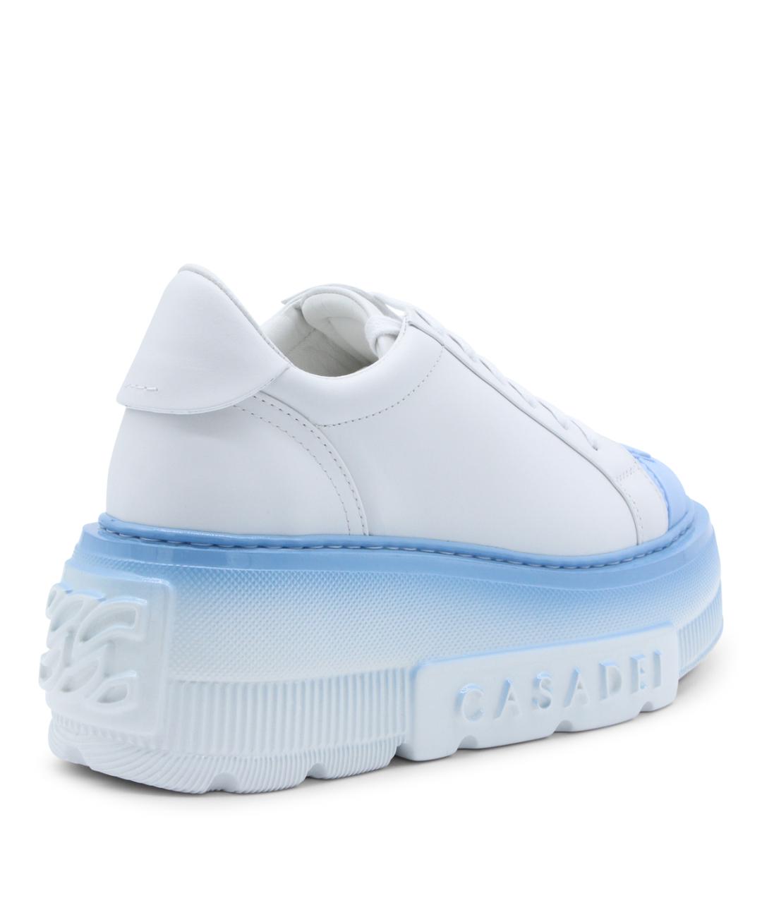 CASADEI Белые кожаные кроссовки, фото 3