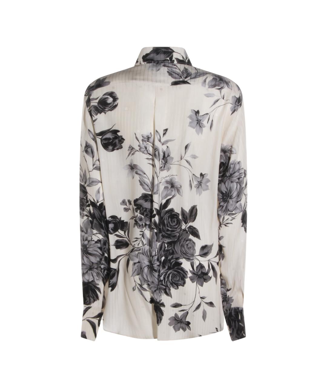 DOLCE&GABBANA Белая шелковая кэжуал рубашка, фото 2