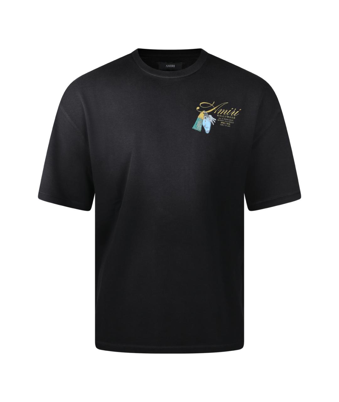 AMIRI Черная хлопковая футболка, фото 1