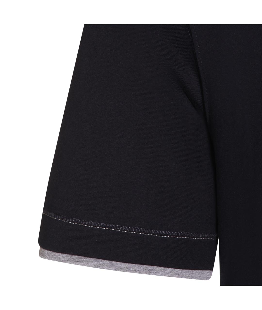 BRUNELLO CUCINELLI Темно-синяя хлопковая футболка, фото 4