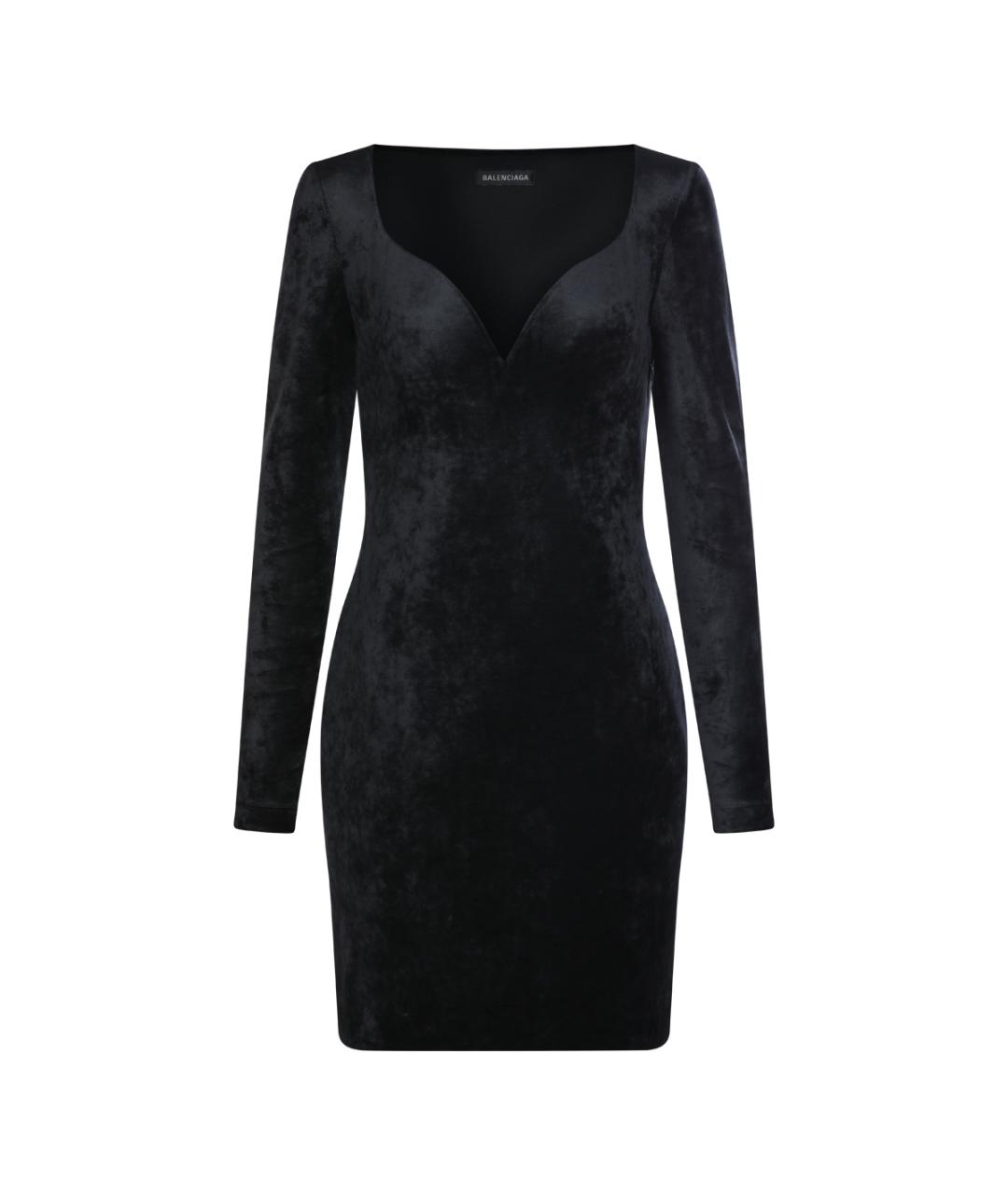 BALENCIAGA Черное вискозное вечернее платье, фото 1