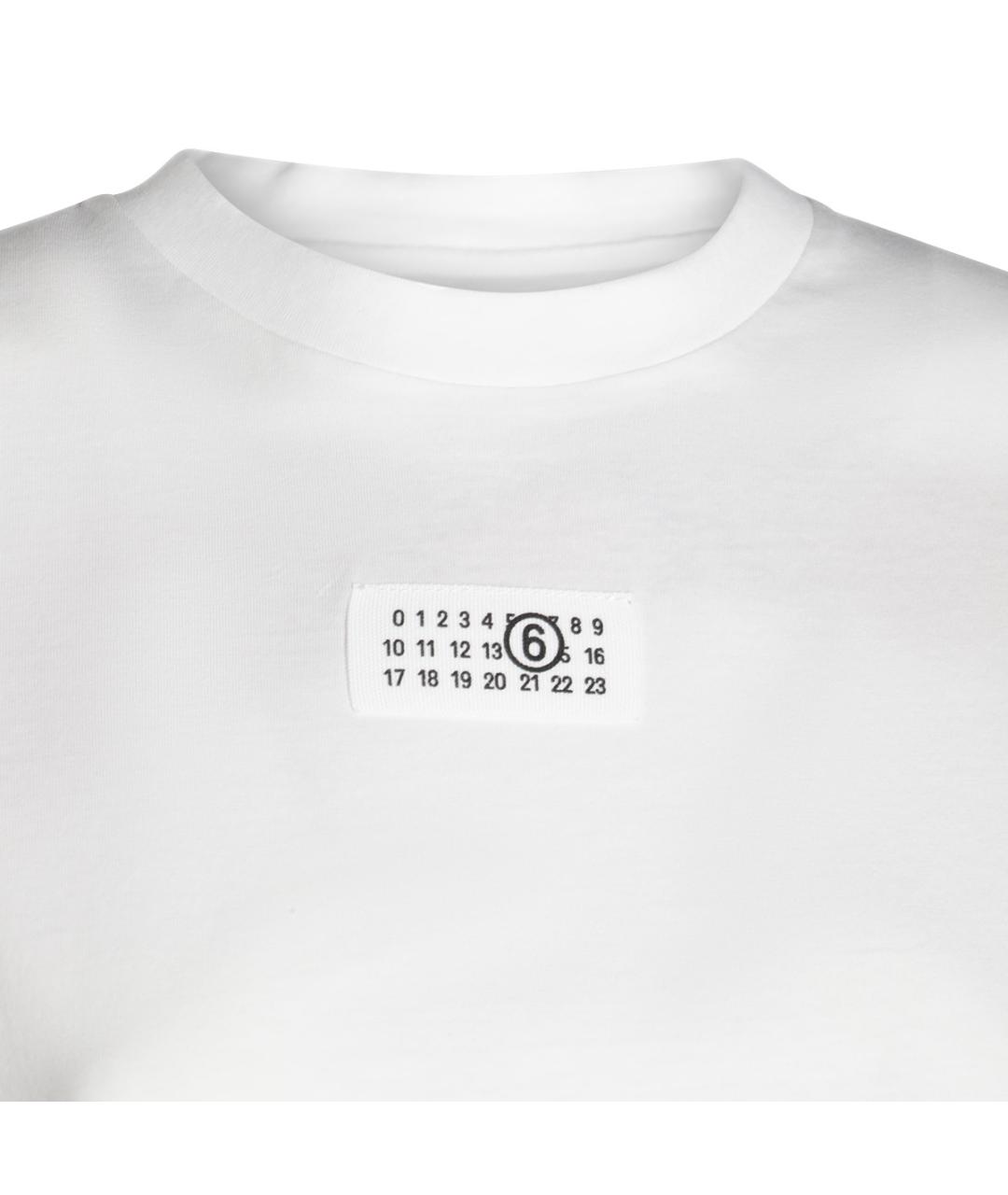 MM6 MAISON MARGIELA Белая хлопковая футболка, фото 3