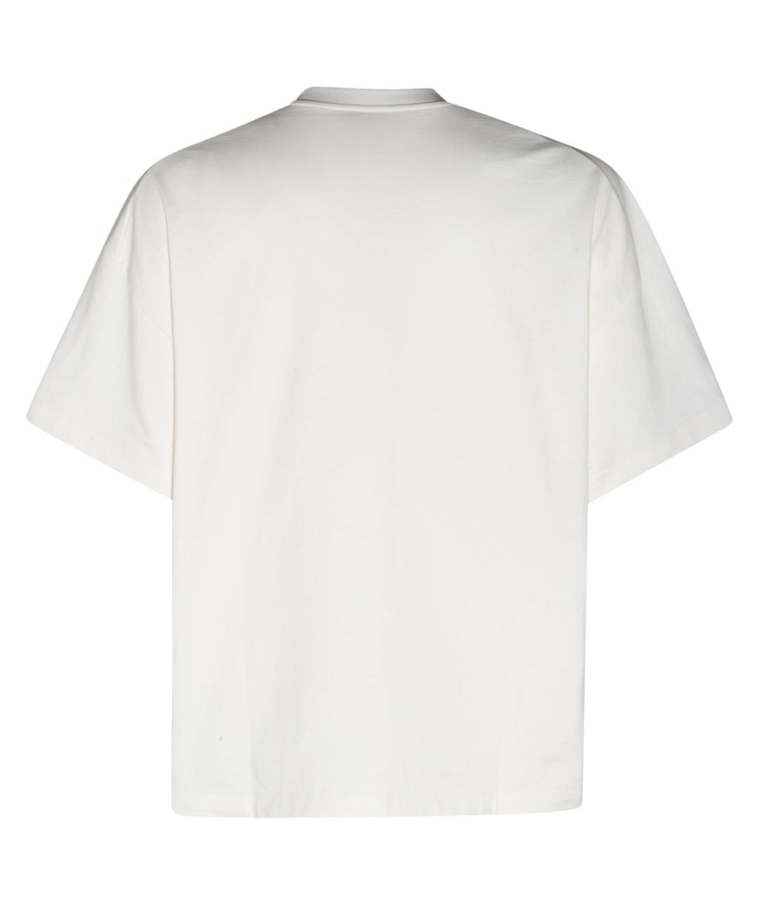 JIL SANDER Белая хлопковая футболка, фото 2