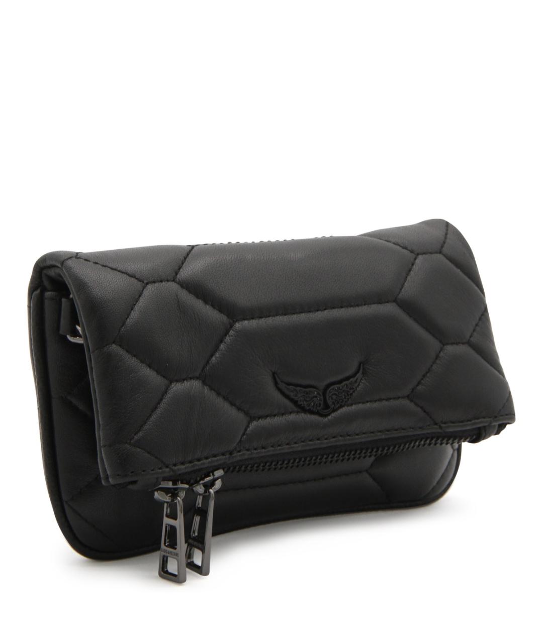 ZADIG & VOLTAIRE Черная кожаная сумка через плечо, фото 2