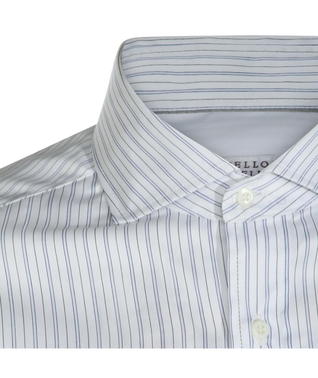 BRUNELLO CUCINELLI Белая хлопковая классическая рубашка, фото 4