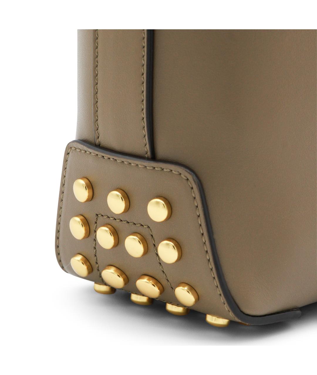 TOD'S Бежевая кожаная сумка тоут, фото 4
