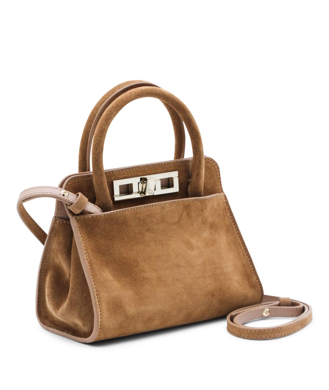 FABIANA FILIPPI Коричневая кожаная сумка через плечо, фото 2