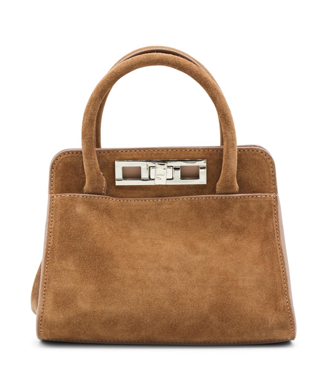 FABIANA FILIPPI Коричневая кожаная сумка через плечо, фото 1