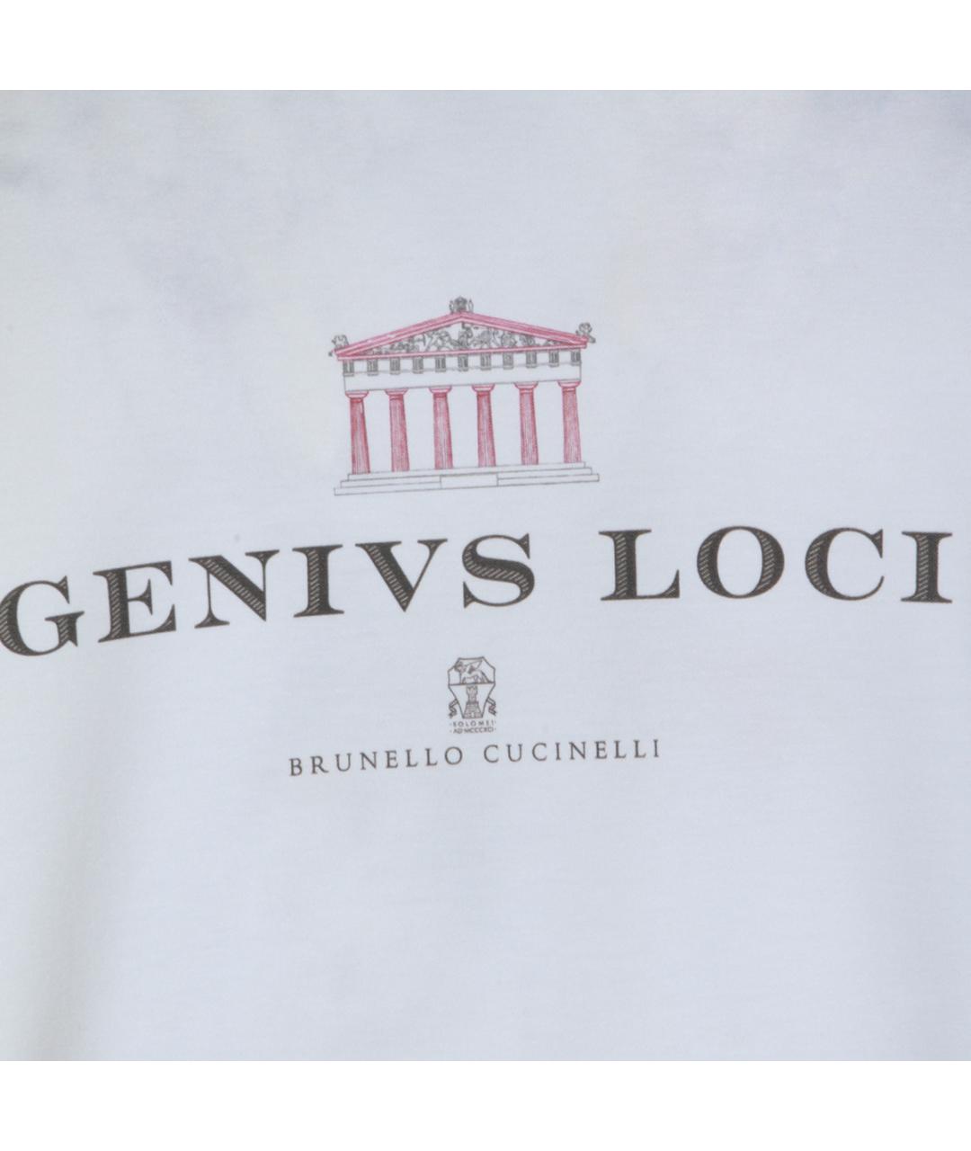BRUNELLO CUCINELLI Белая хлопковая футболка, фото 3