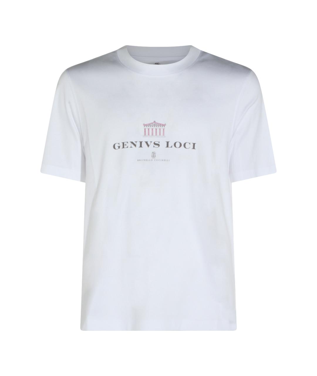 BRUNELLO CUCINELLI Белая хлопковая футболка, фото 1