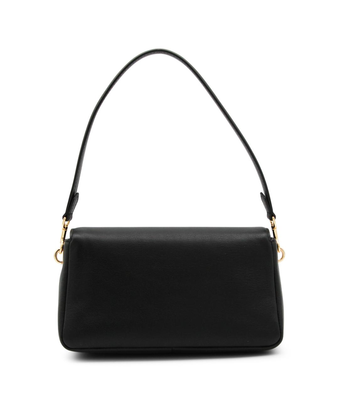 TORY BURCH Черная кожаная сумка с короткими ручками, фото 3