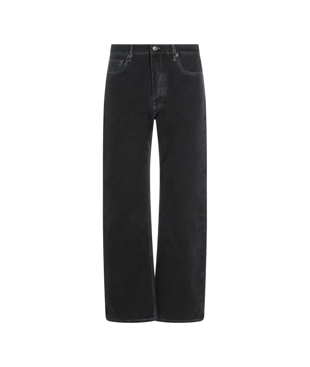 OFF-WHITE Черные хлопковые повседневные брюки, фото 1