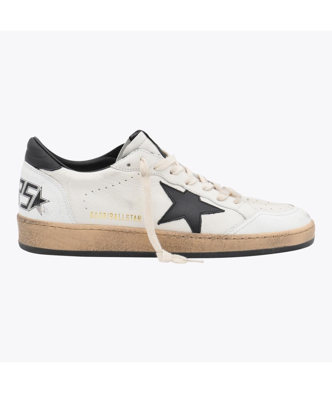 GOLDEN GOOSE DELUXE BRAND Белые кожаные низкие кроссовки / кеды, фото 2