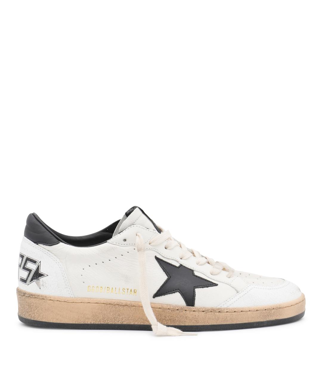 GOLDEN GOOSE DELUXE BRAND Белые кожаные низкие кроссовки / кеды, фото 1