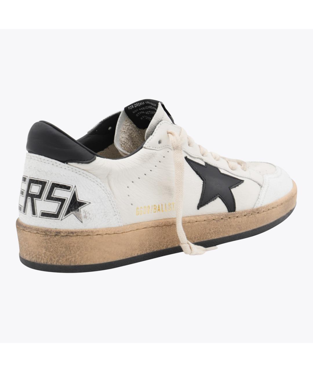 GOLDEN GOOSE DELUXE BRAND Белые кожаные низкие кроссовки / кеды, фото 4