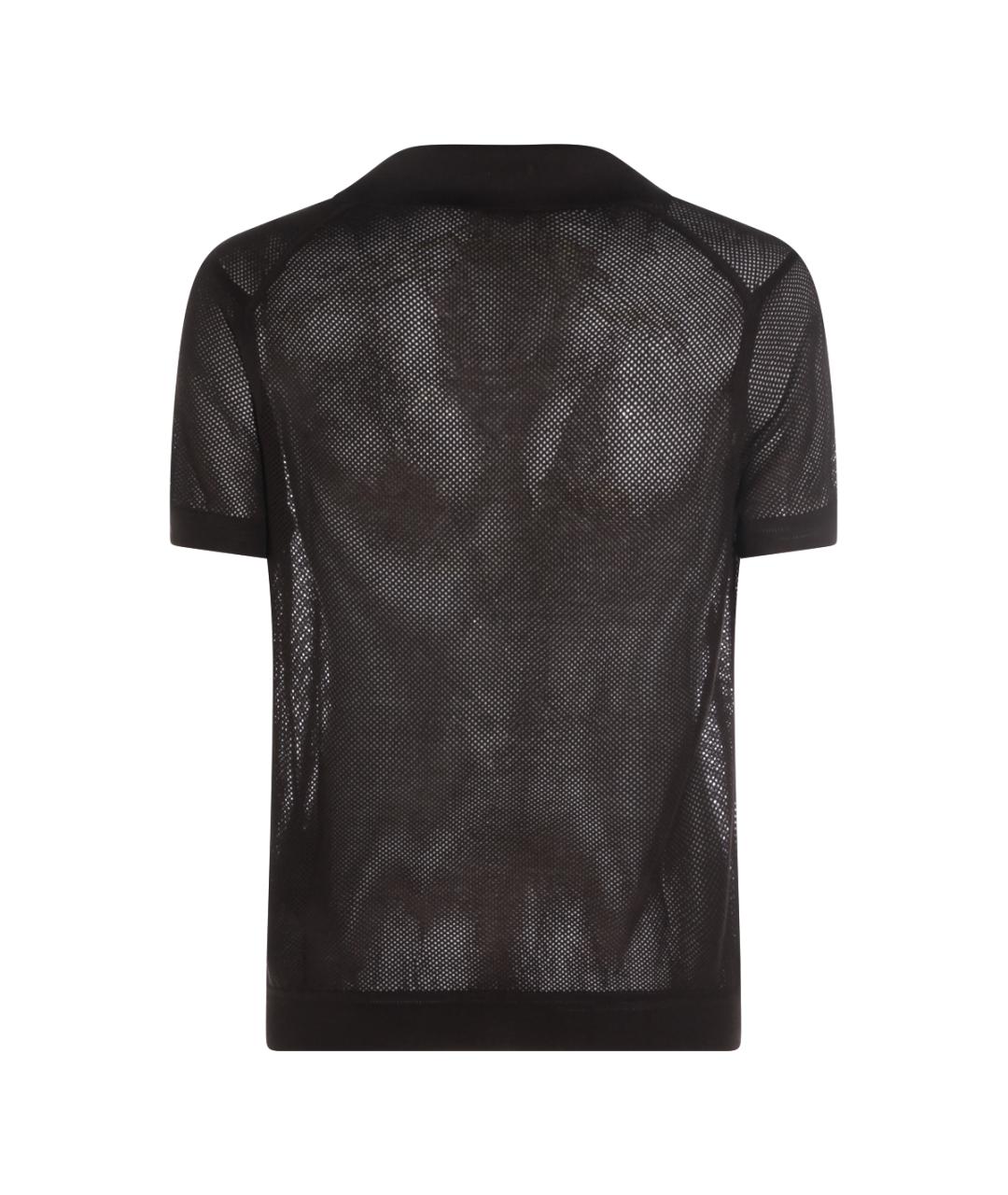 TOM FORD Коричневое хлопковое поло с коротким рукавом, фото 2