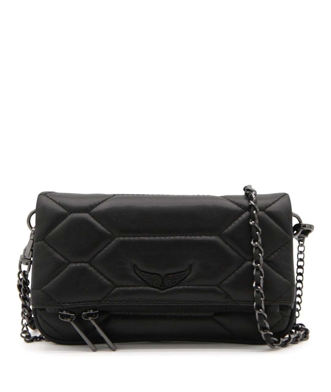 ZADIG & VOLTAIRE Черная кожаная сумка через плечо, фото 1