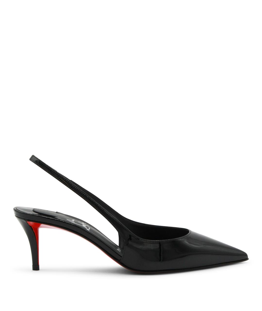 CHRISTIAN LOUBOUTIN Черные кожаные туфли, фото 1