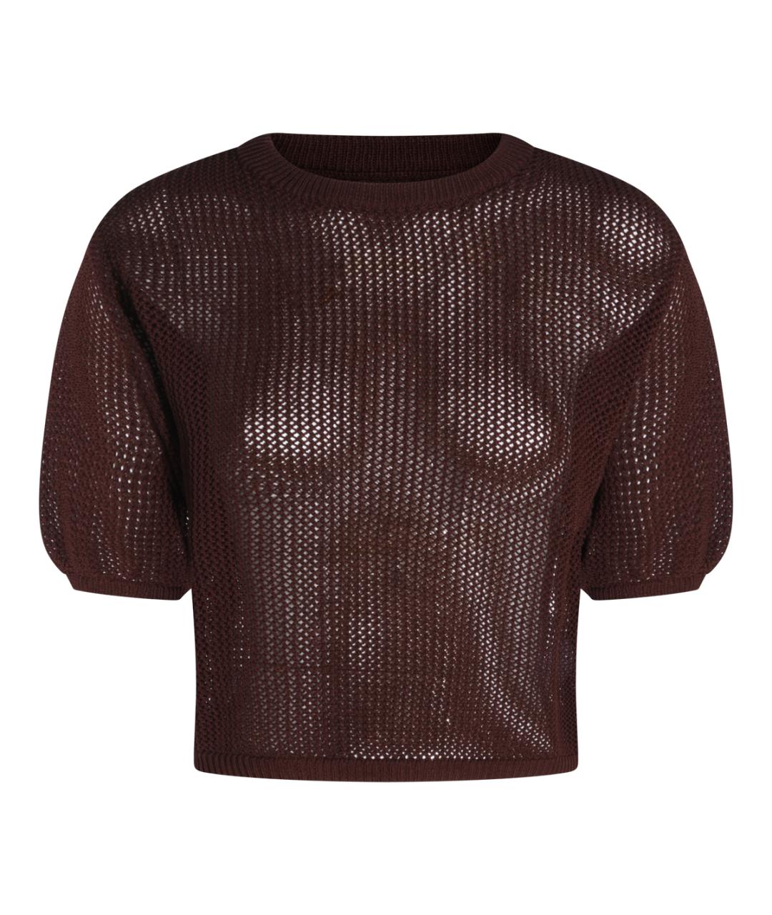 ANTONELLI FIRENZE Коричневый хлопковый джемпер / свитер, фото 1