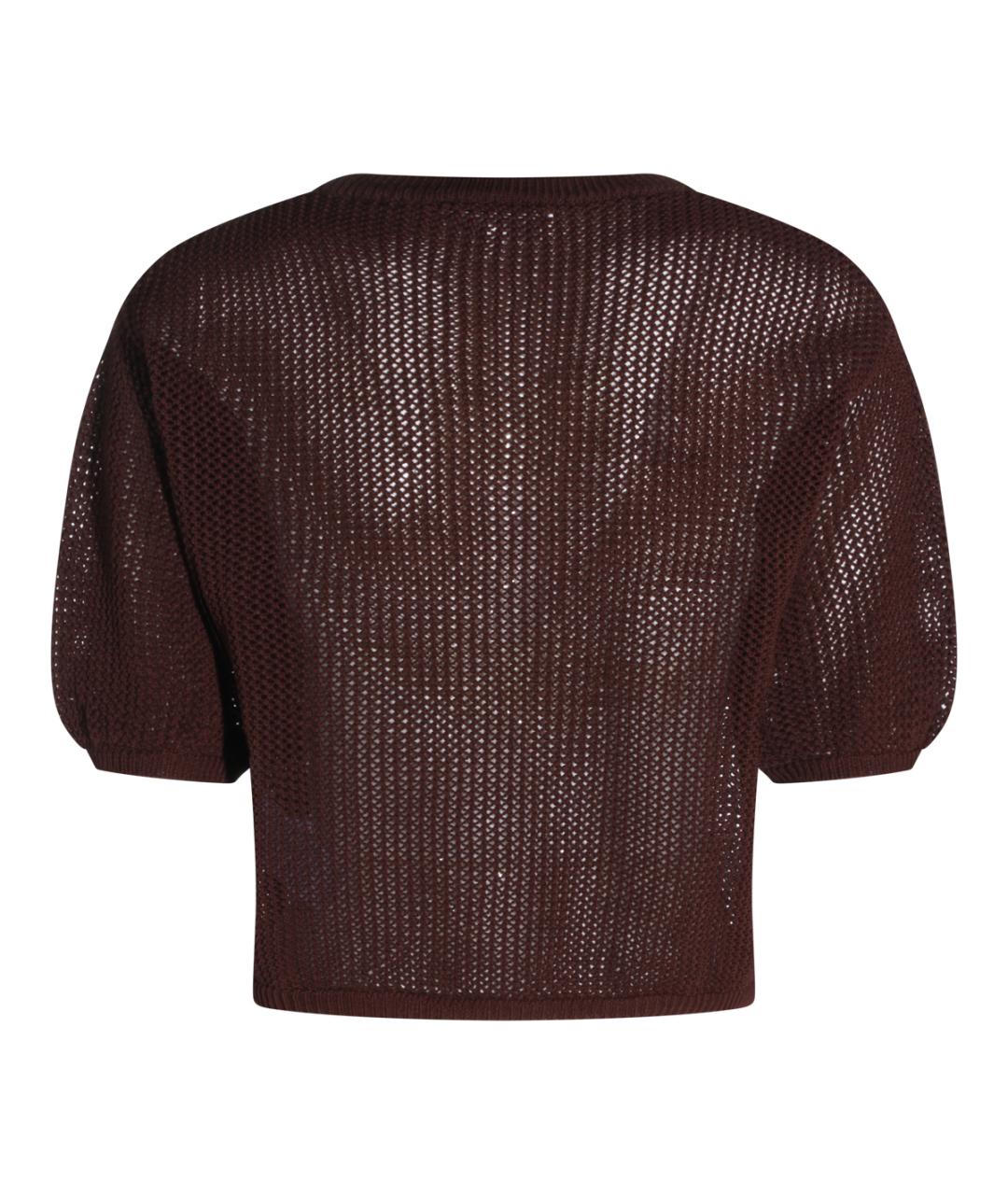 ANTONELLI FIRENZE Коричневый хлопковый джемпер / свитер, фото 2