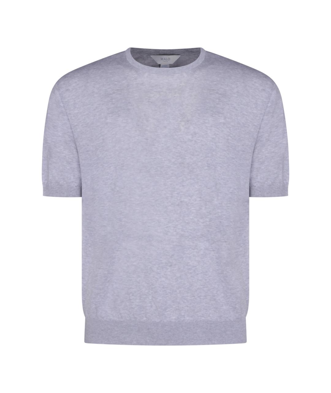 MALO Серая хлопковая футболка, фото 1