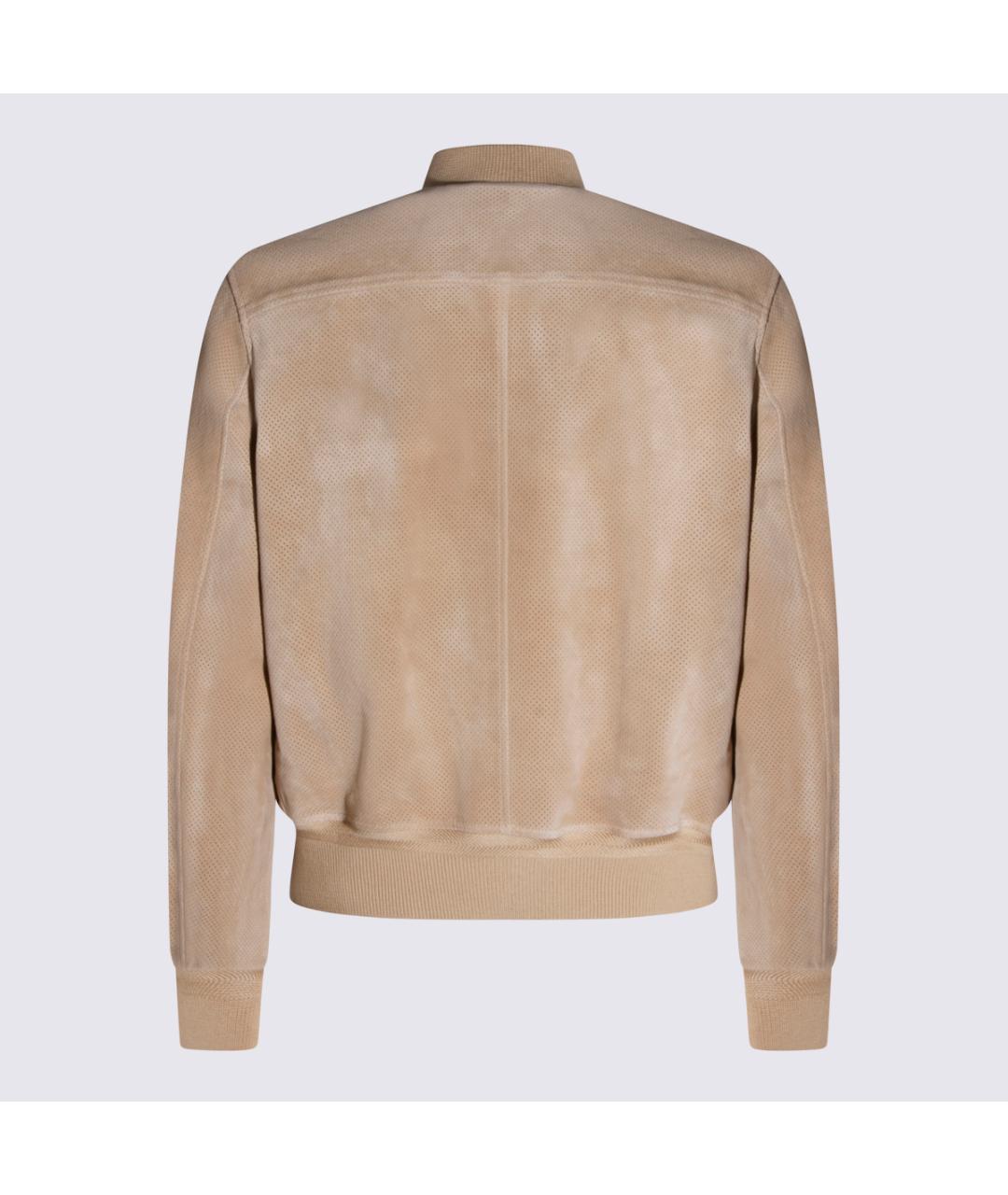 TOM FORD Бежевая кожаная куртка, фото 3