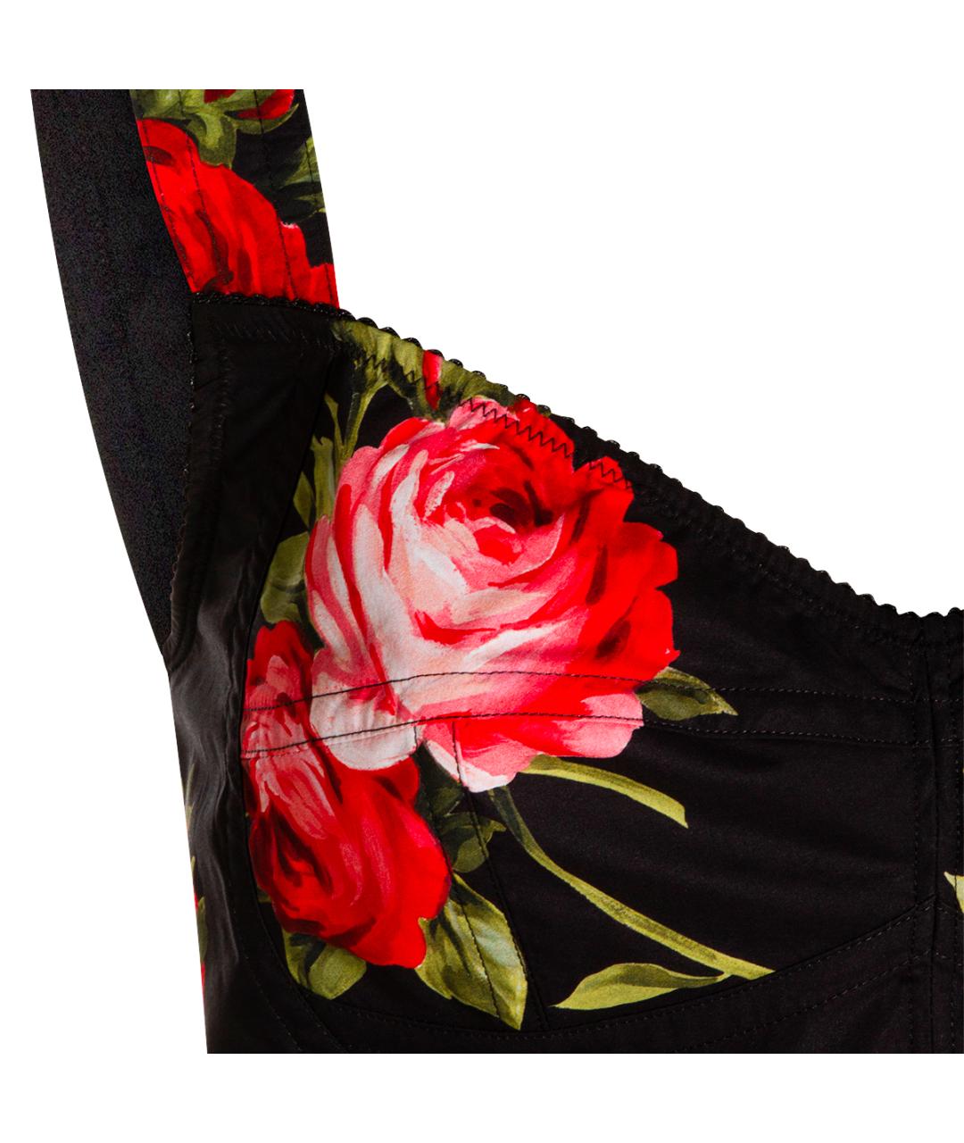 DOLCE&GABBANA Черный хлопко-эластановый корсет, фото 3