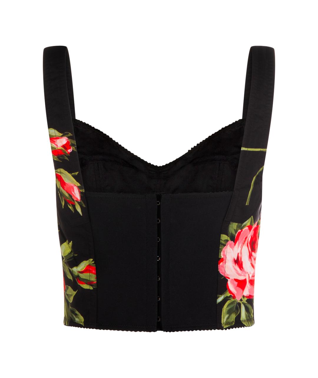 DOLCE&GABBANA Черный хлопко-эластановый корсет, фото 2